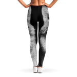 Monochrome Wolf Print Women's Leggings