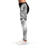 Monochrome Wolf Print Women's Leggings