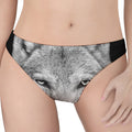 Monochrome Wolf Print Women's Thong