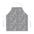 Monochrome Zentangle Pattern Print Adjustable Apron