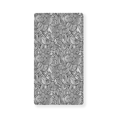 Monochrome Zentangle Pattern Print Baby Crib Sheet