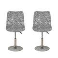 Monochrome Zentangle Pattern Print Bar Stool Covers