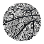 Monochrome Zentangle Pattern Print Basketball