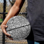 Monochrome Zentangle Pattern Print Basketball