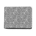 Monochrome Zentangle Pattern Print Bifold Wallet