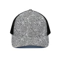Monochrome Zentangle Pattern Print Black Mesh Trucker Hat