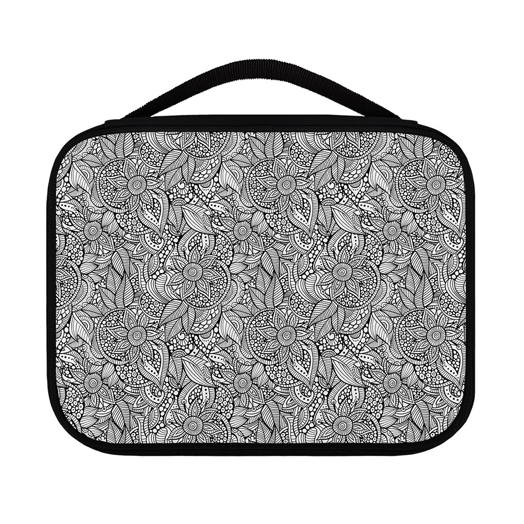 Monochrome Zentangle Pattern Print Classic Bible Case