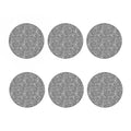 Monochrome Zentangle Pattern Print Coaster Set