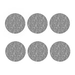 Monochrome Zentangle Pattern Print Coaster Set