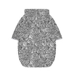 Monochrome Zentangle Pattern Print Dog Zip Up Hoodie