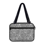 Monochrome Zentangle Pattern Print Double Strap Bible Bag