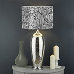 Monochrome Zentangle Pattern Print Drum Lamp Shade