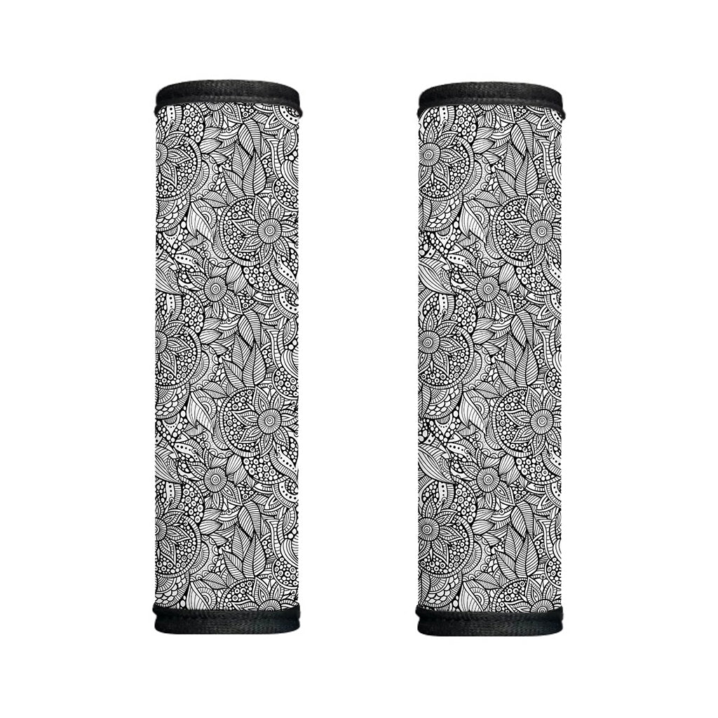 Monochrome Zentangle Pattern Print Handle Covers