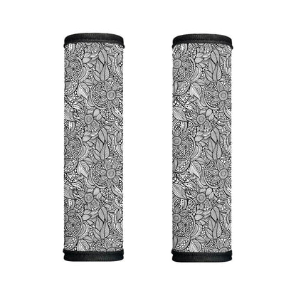 Monochrome Zentangle Pattern Print Handle Covers