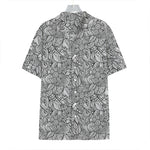 Monochrome Zentangle Pattern Print Hawaiian Shirt