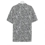 Monochrome Zentangle Pattern Print Hawaiian Shirt