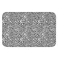 Monochrome Zentangle Pattern Print Indoor Door Mat