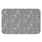 Monochrome Zentangle Pattern Print Indoor Door Mat
