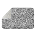 Monochrome Zentangle Pattern Print Indoor Door Mat