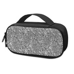 Monochrome Zentangle Pattern Print Insulin Cooler Travel Case