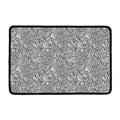 Monochrome Zentangle Pattern Print Kitchen Mat