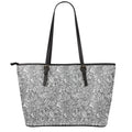 Monochrome Zentangle Pattern Print Leather Tote Bag With Zipper