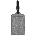Monochrome Zentangle Pattern Print Luggage Tag