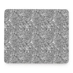 Monochrome Zentangle Pattern Print Mouse Pad