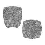 Monochrome Zentangle Pattern Print Office Chair Cover