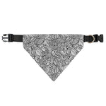 Monochrome Zentangle Pattern Print Over The Collar Dog Bandana