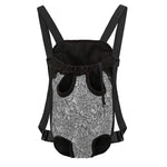 Monochrome Zentangle Pattern Print Pet Carrier Backpack