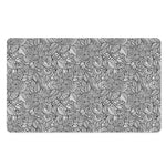 Monochrome Zentangle Pattern Print Polyester Doormat