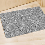 Monochrome Zentangle Pattern Print Polyester Doormat