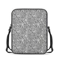 Monochrome Zentangle Pattern Print Rectangular Crossbody Bag