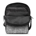 Monochrome Zentangle Pattern Print Rectangular Crossbody Bag