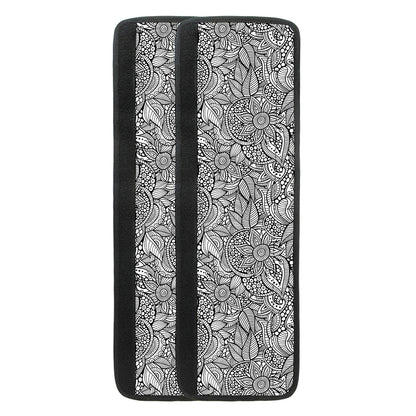 Monochrome Zentangle Pattern Print Refrigerator Handle Covers