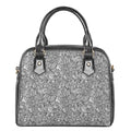 Monochrome Zentangle Pattern Print Shoulder Handbag