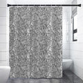 Monochrome Zentangle Pattern Print Shower Curtain