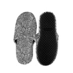 Monochrome Zentangle Pattern Print Slippers