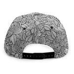 Monochrome Zentangle Pattern Print Snapback Cap