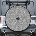 Monochrome Zentangle Pattern Print Tire Cover With Camera Hole