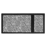 Monochrome Zentangle Pattern Print Trifold Wallet