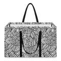 Monochrome Zentangle Pattern Print Utility Tote Bag