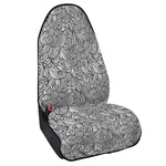 Monochrome Zentangle Pattern Print Waterproof Car Seat Cover
