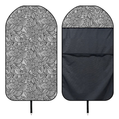 Monochrome Zentangle Pattern Print Waterproof Car Seat Cover