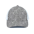 Monochrome Zentangle Pattern Print White Mesh Trucker Hat