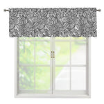 Monochrome Zentangle Pattern Print Window Valance