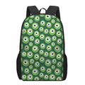Monster Eyes Pattern Print 17 Inch Backpack