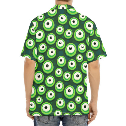 Monster Eyes Pattern Print Aloha Shirt