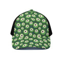 Monster Eyes Pattern Print Black Mesh Trucker Hat